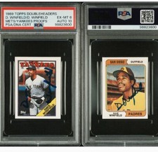 1989 Topps DOUBLEHEADERS METS/YANKEES PROOFS Dave Winfield Signed PSA/DNA Auto 