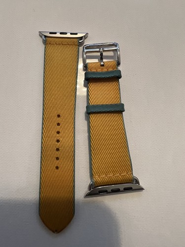 Apple Watch Hermès - 45mm Jaune d'Or/Bleu Jean Twill Jump Single Tour Band - Picture 13 of 17