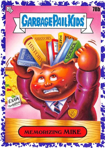 GARBAGE PAIL KIDS 2020 TARDE TO SCHOOL BORDO VIOLA PARALLELO PICK-A-CARD GPK W@W - Foto 312 di 401