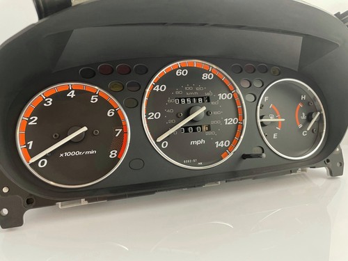 POUR HONDA CR-V 95-01 CERCLAGES DE COMPTEUR ALUMINIUM ANNEAUX CHROME NEUF X3 - Picture 9 of 11