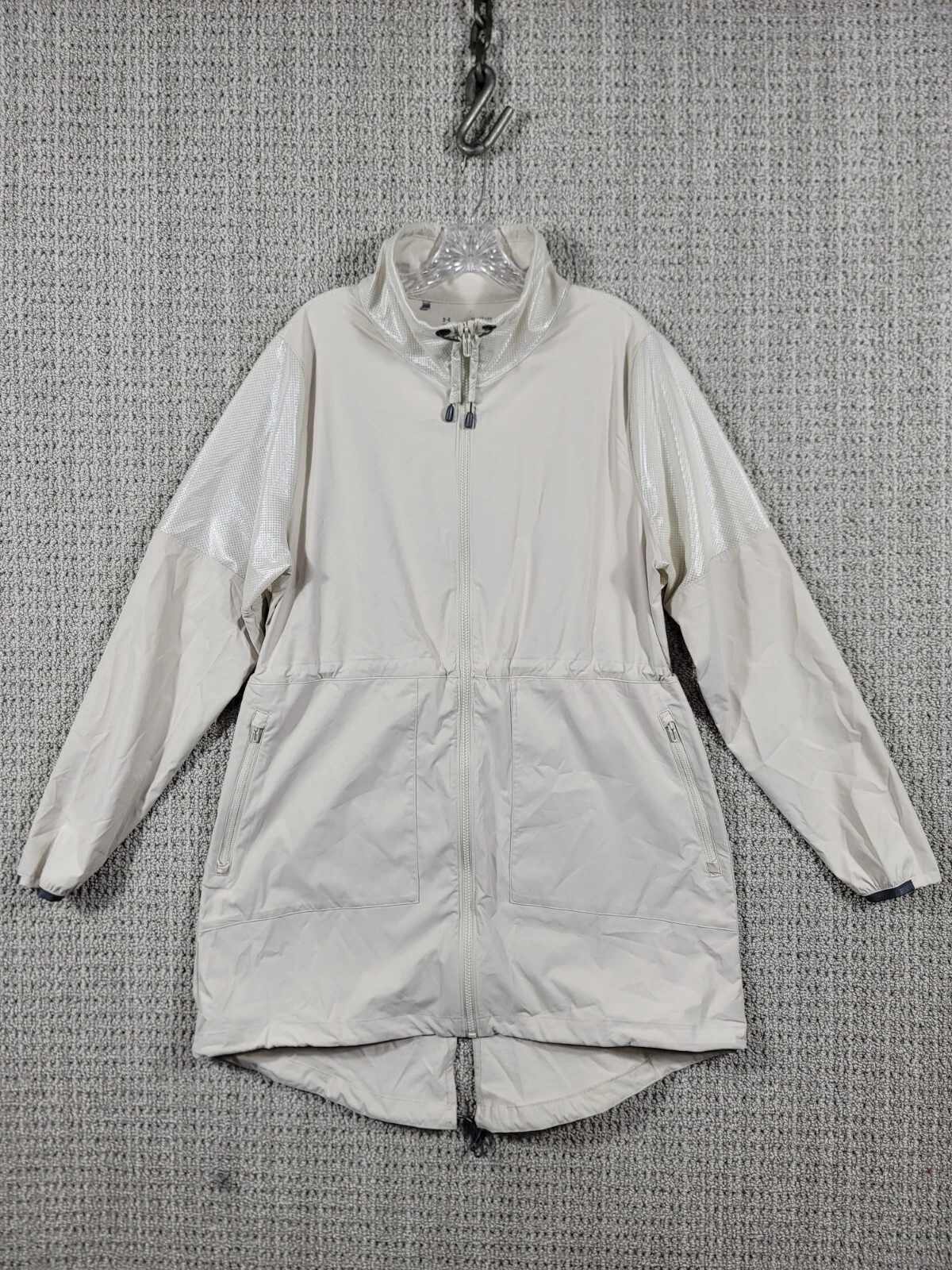 Under Armour Womens Storm Long Windbreaker Jacket Sz XL Water Resistant Vented