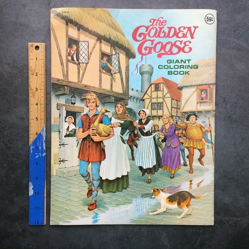 The Golden Goose Vintage Giant Coloring Book 1975 Unused - Imagen 2 de 9