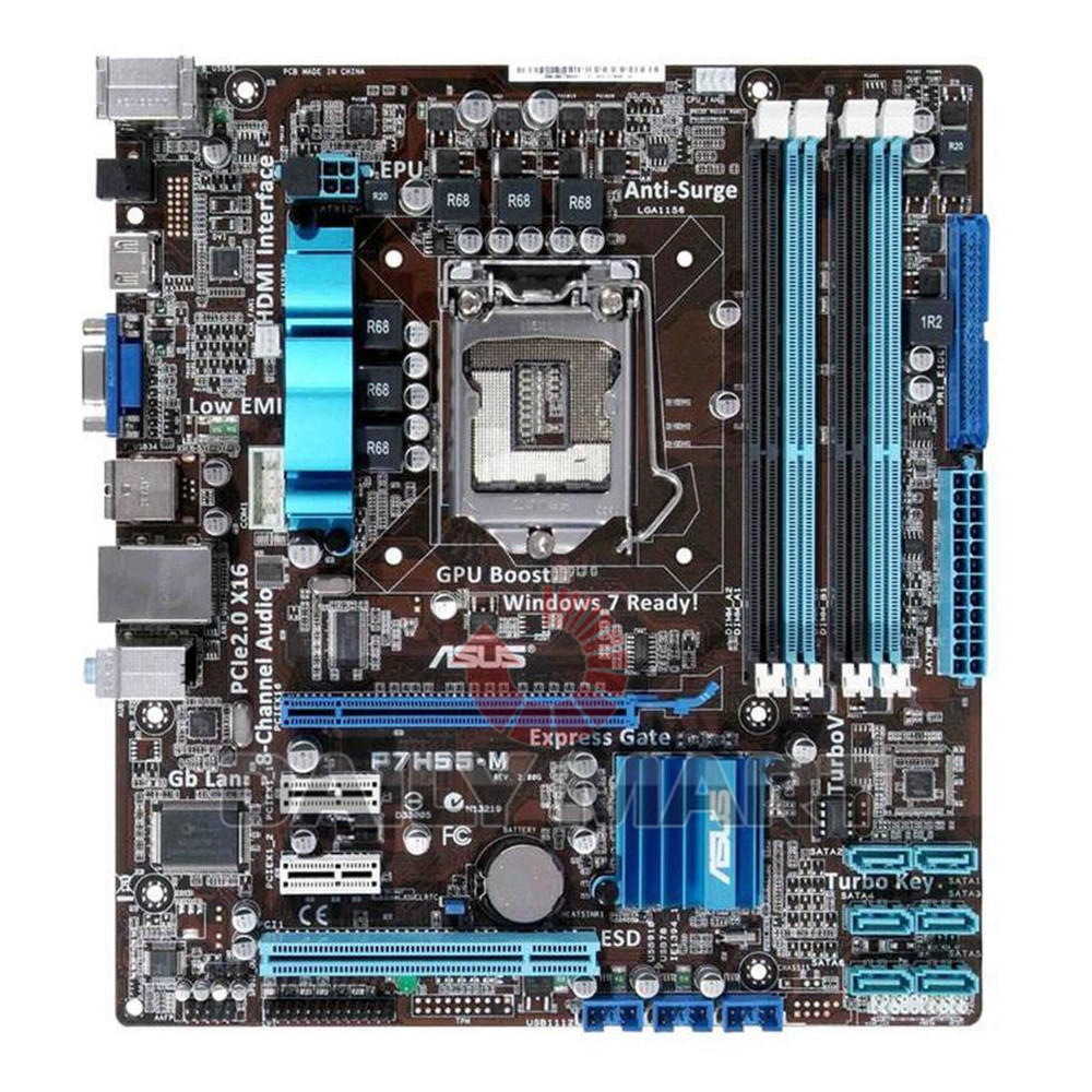 Used Tested ASUS P7H55-M LGA1156 Motherboard UK
