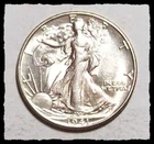 1941-S WALKING LIBERTY HALF DOLLAR White Very Lustrous  BU  #8D21