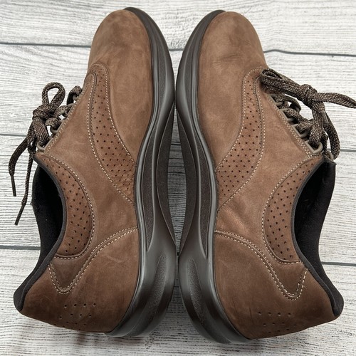 SAS Walk Easy Shoes Women's 9.5W Wide Brown Nubuck Leather Low Comfort Walking - Picture 4 of 9