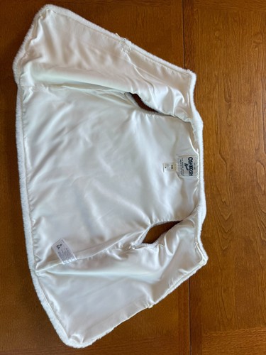 OshKosh B'gosh Girls Faux Fur White Vest, Size 8 - Picture 5 of 5