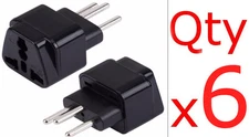 6PK USA US To Switzerland Travel Plug Adapter Three Pin Swiss Outlet Converter