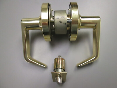 Arrow Lock L02 Privacy Set with Sierra Style Levers Polished Brass