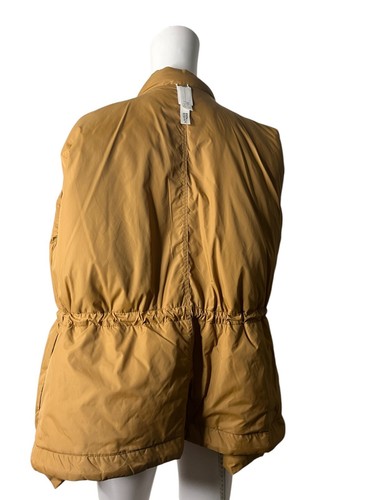 Cappotto giacca trapuntato MarlaWynne taglia media donna marrone caramello tasche zip - Foto 5 di 13