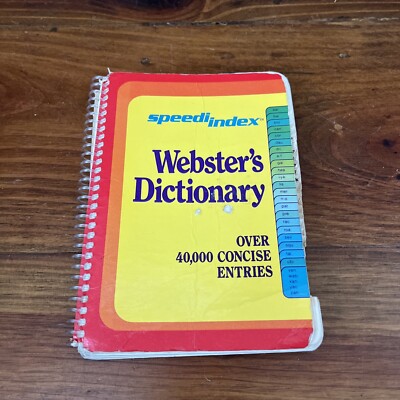 1978 Vintage Webster's Pocket Thumb Indexed Dictionary Speedi USA Educational