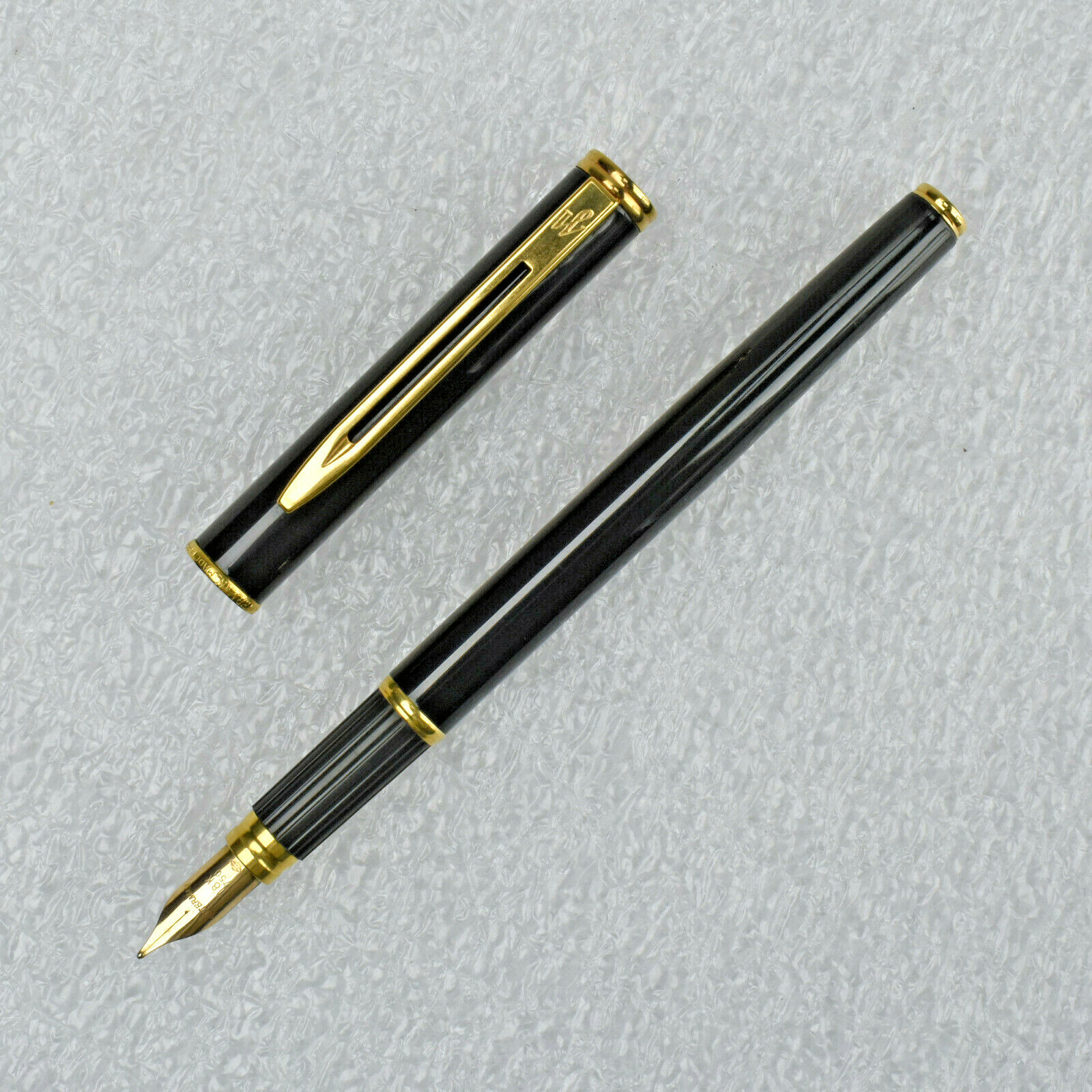 Waterman Executive Fountain Pen Black, Gold Trim, Medium 18K Nib eBay