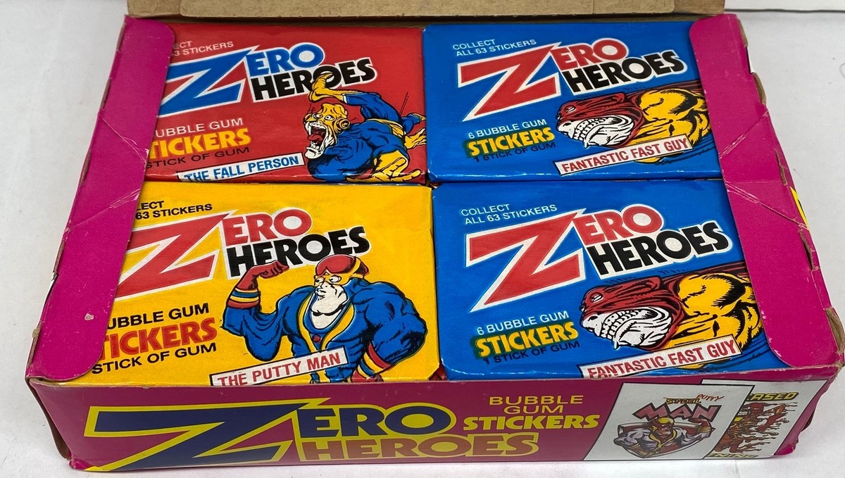コレクションカードセット 1983 Zero Heroes Vintage Trading Card Sticker Box Full 36