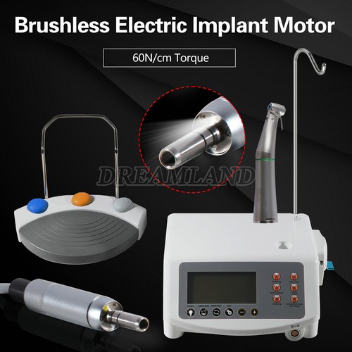 Dental Surgical Brushless Implant Motor Self Water Pumping Irrigation +20:1 Reduction Implant Contra Angle Handpiece Fit Nsk