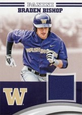 Braden Bishop worn jersey patch baseball card 2016 Panini Team Collection #BBWA