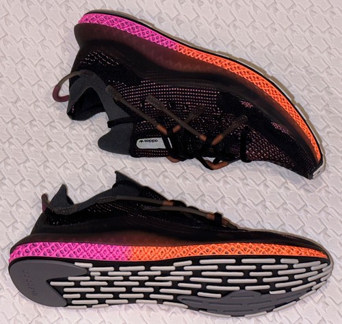 ADIDAS 4D Fusio Primeknit Black Orange Pink Training Running Shoes NEW Mens Sz 9 - Picture 12 of 14