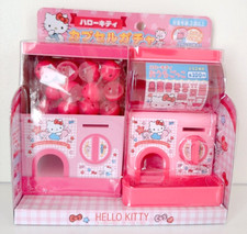 Hello Kitty Capsule Gacha Sanrio Cute Kitty Gachapon Machine Set New From JP