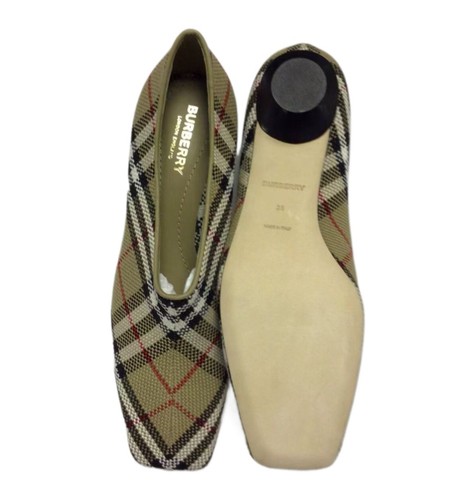 Burberry Plaid style women's shoe New Authentic - Picture 3 of 7