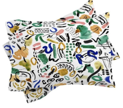 1 Deny Designs Marta Barragan Camarasa Art  Brushstrokes King Pillow Case Sham