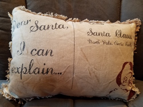 Dear Santa, I Can Explain - Christmas Throw Pillow (Letters To Santa) - Picture 3 of 3