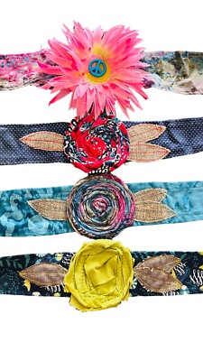 Boho Flower Child Handcrafted Headbands NWOT