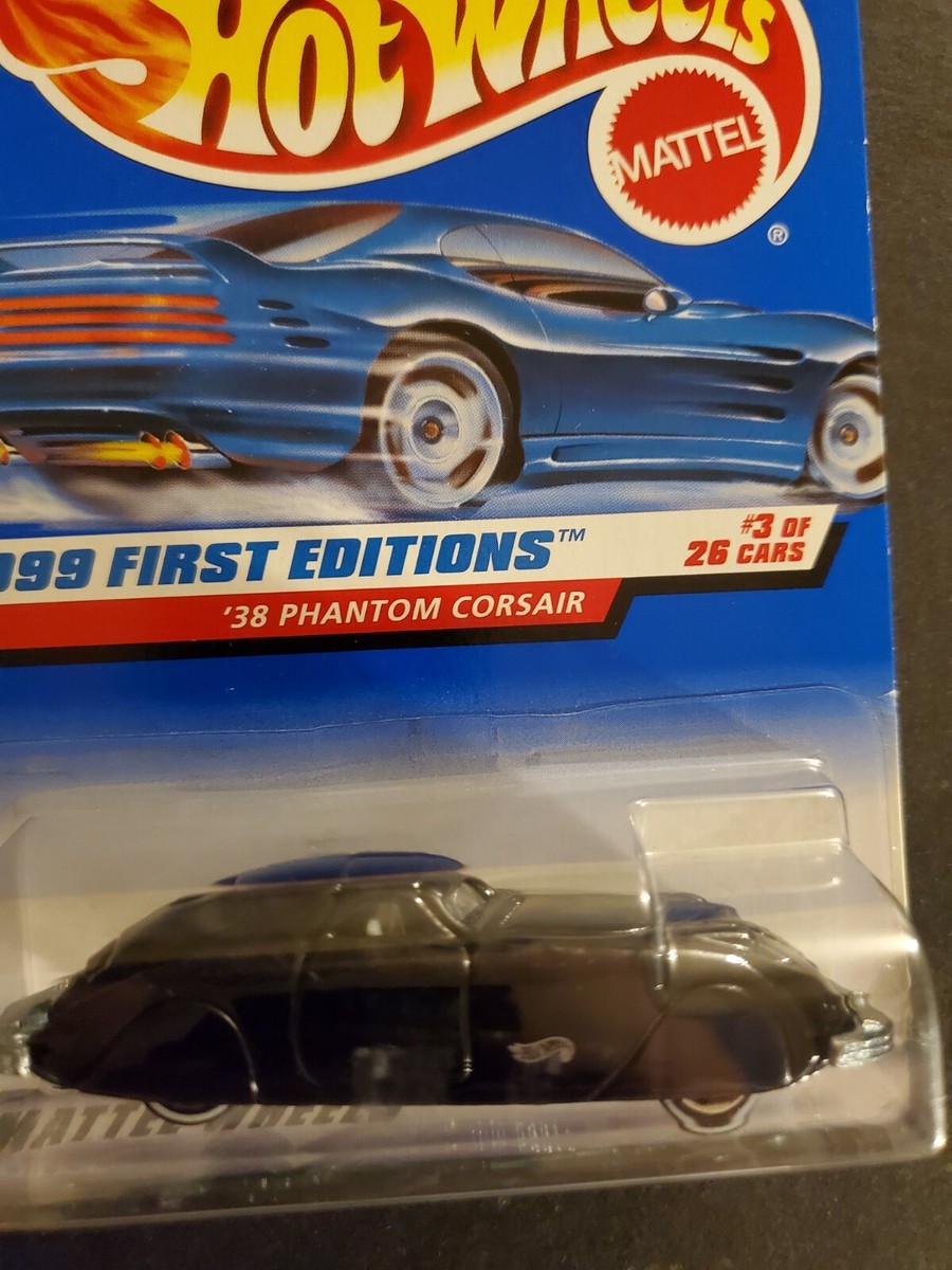 Hot Wheels 38 Phantom Corsair, Rare in Blue, 1999 First Editions