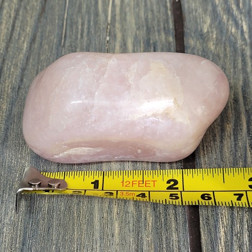 Rose Quartz XXL Palm Worry Stone 5.25oz with Pouch Tumbled A Grade Love Healing - Picture 10 of 13