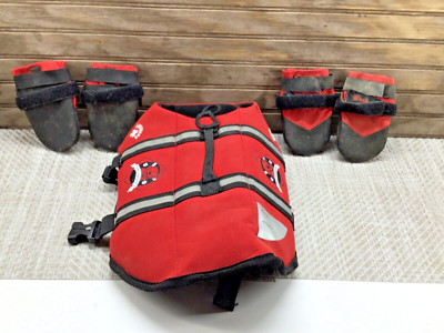 Paws Aboard Dog Life Jacket Vest Small Pet Paw Protectors for Swimming & Boating