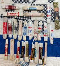 25 Vintage Shoelace Lot NOS 1940's Ace Brand Cardinal Royal Guard Mitchellace