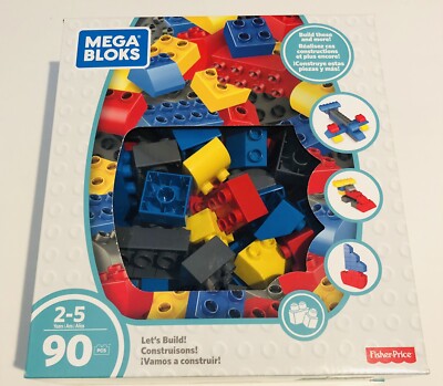 Mega Bloks Building Blocks Set of 90 Pieces New in the Box Fisher Price-  NEW