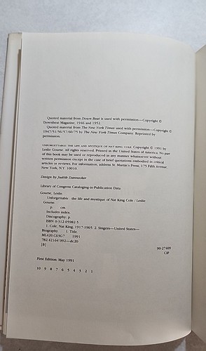 Unforgettable The Life and Mystique of Nat King Cole First Edition Hardcover - Picture 6 of 9