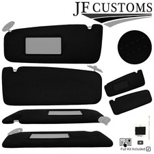 SCHWARZ KREUZ NAHT LUXE-SUEDE 2X SONNENBLENDE DECKEL F?R BMW E31 90-99