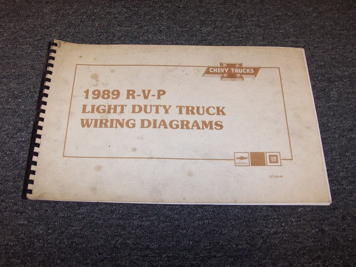 1989 Chevy R1500 R2500 R3500 V1500 V2500 V3500 Electrical Wiring