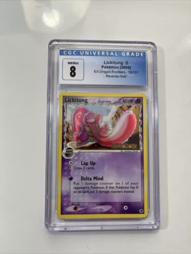 2006 Lickitung Reverse Holo Pokemon CGC 8 Mint EX Dragon Frontiers 19/101