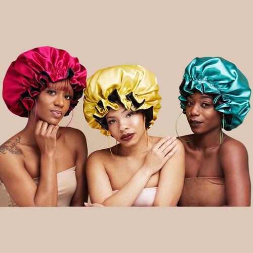 Women Sleeping Cap Soft Pure Satin Silk Night Sleep Hat Hair Care Scarves Bonnet - Picture 1 of 19