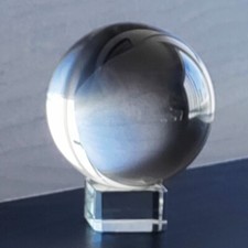 Feng Shui Glass Ball w/ Crystal Base Decoration