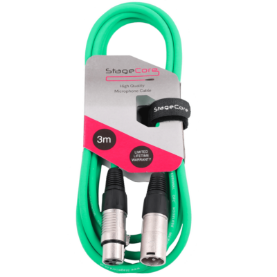 Kabel Xlr Stagecore XLR Mikrofonkabel 3m – 3 Stück, Blau, Stecker Auf Buchse Für Audio & PA Mikrofonkabel Für Kabel