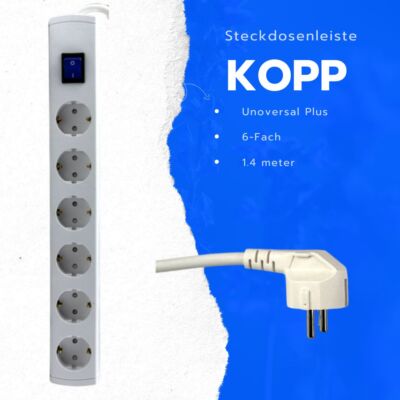 Kopp Steckdosenleiste 6-Fach 1,4 meter