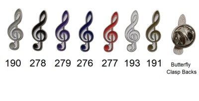 Violinschlüssel Anstecknadel Abzeichen ODER wie verpackt Manschettenknöpfe Paar, Musiker Musik Noten