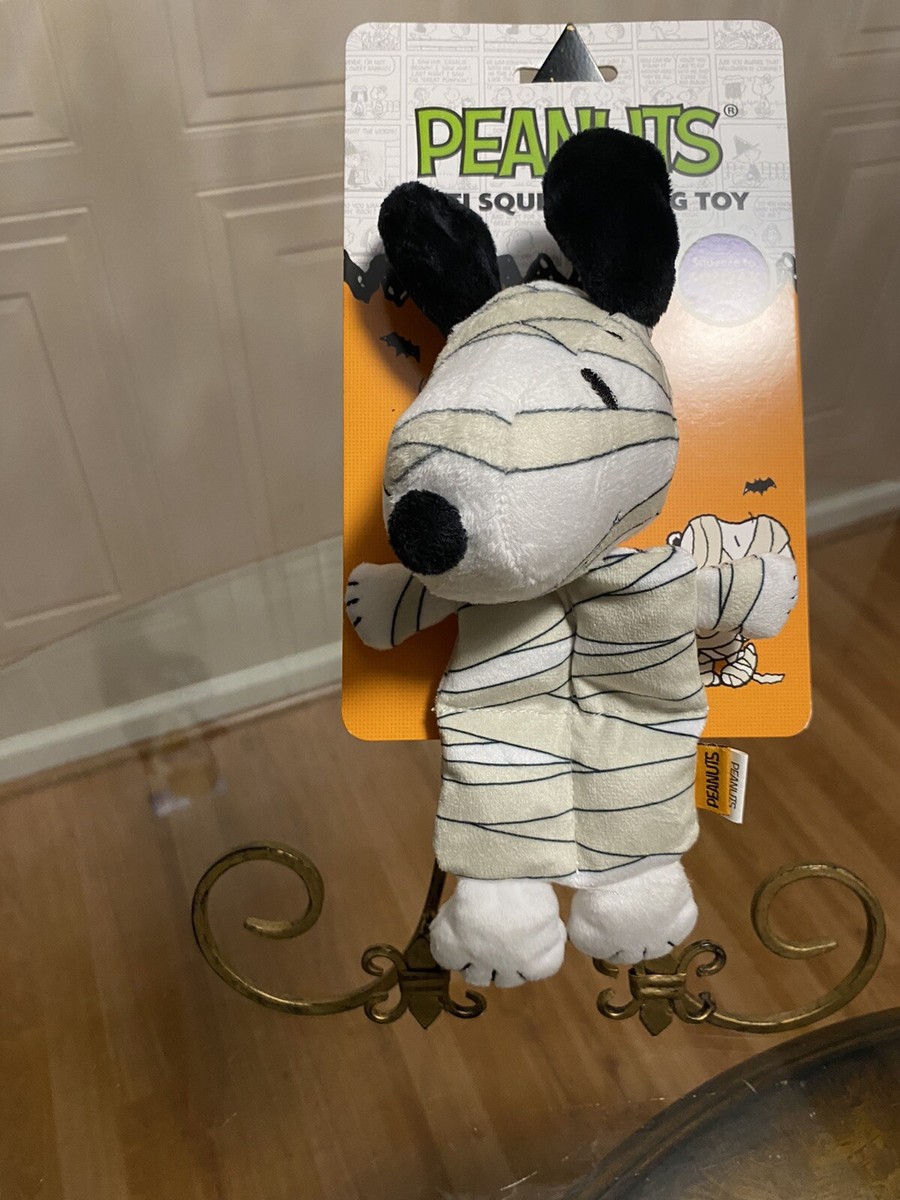 GMASON Peanuts ” Flat Snoopy Dog Toy w/4 Squeakers Grey/Clinker