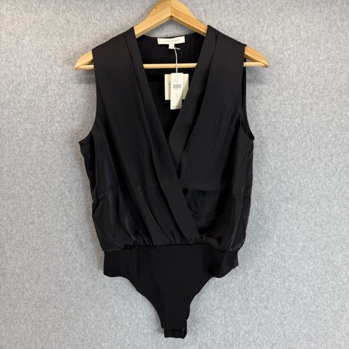 Favorite Daughter Black V-Neck Tank Wrap Bodysuit Womens Size Small Date NWT
