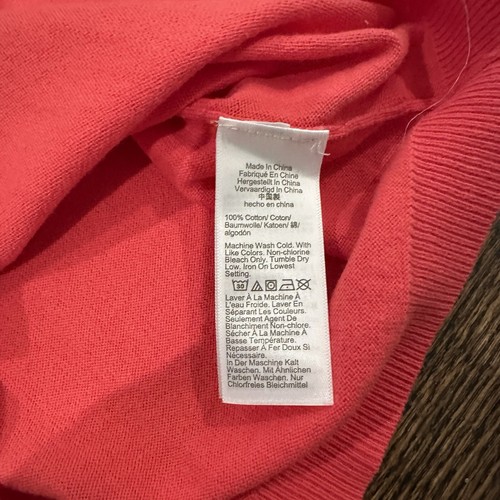 J.Crew Puff short sleeve tieback sweater coral with small floral small - Picture 3 of 5