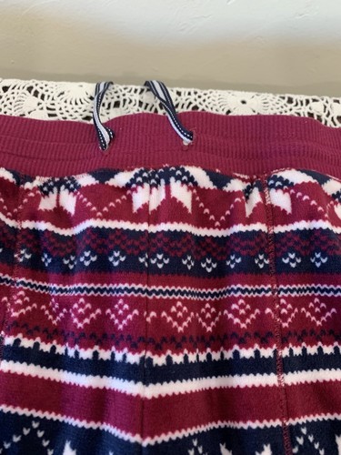 Nautica 2 Piece Fleece Pajama Sleepwear Set Red Blue Medium - Picture 14 of 20