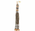 QVC The Marrakesh - Multi-Strand Gold-tone Gray Seed Bead Tassel Earrings — photo 4