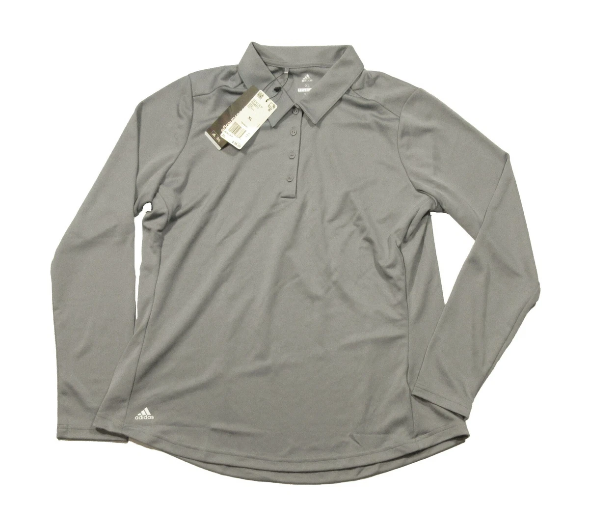 Adidas Golf Women s Grey Heather Advantage Long Sleeve Polo Shirt