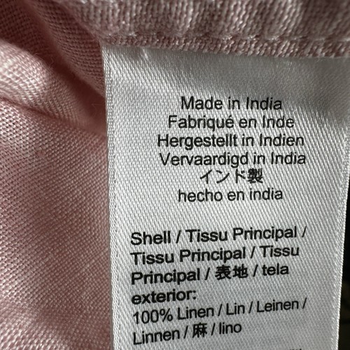 J Crew Irish Linen Shirt Adult Large Pink Button Up Short Sleeve Men's - Picture 11 of 14