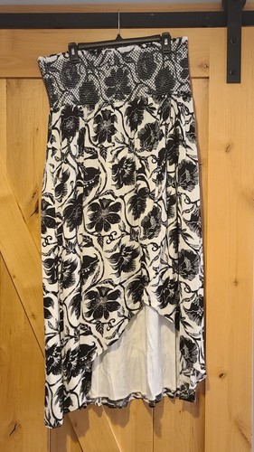 New! INC Womens XL Smocked-Waist Tulip-Hem Skirt Samos Floral Whimsy Goth Fairy