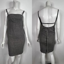Vtg Dolce & Gabbana Gray AW1998 Wool Dress 42 M