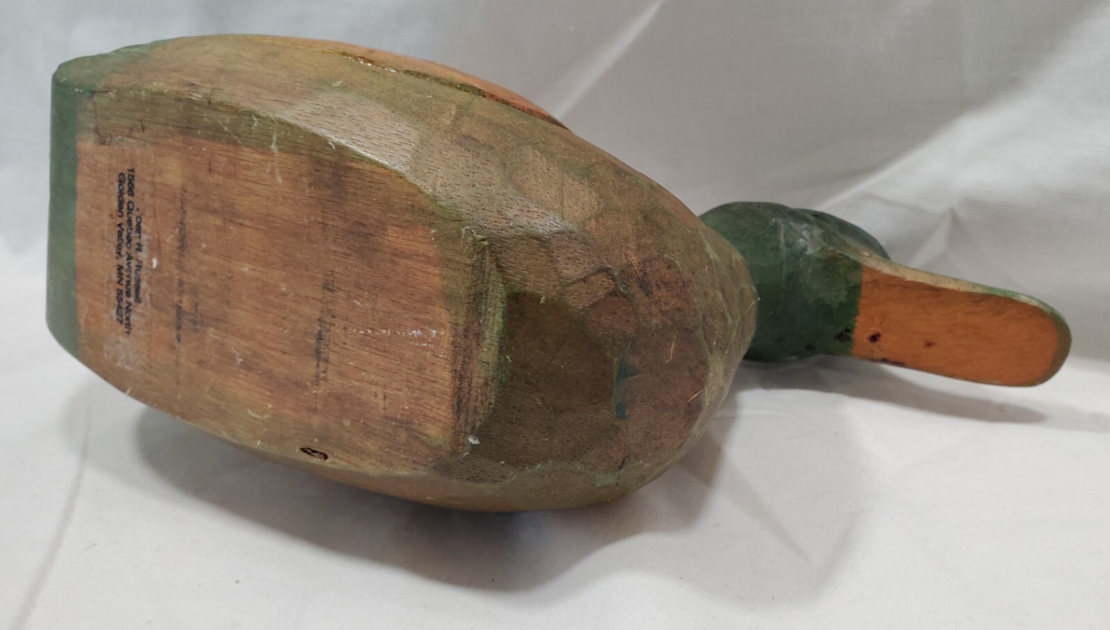 Russell Raspberry Decoy Rare..Joan R. Russell Vintage Carved Duck Decoy Golden Valley Minnesota ...