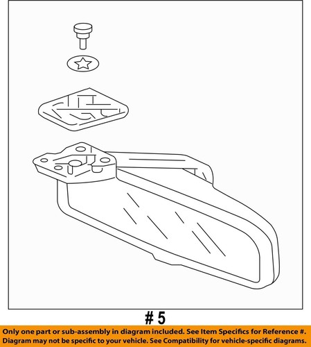 2007-08 Honda Fit Interior Rear View Mirror - Manual Dimming - Foto 4 di 14