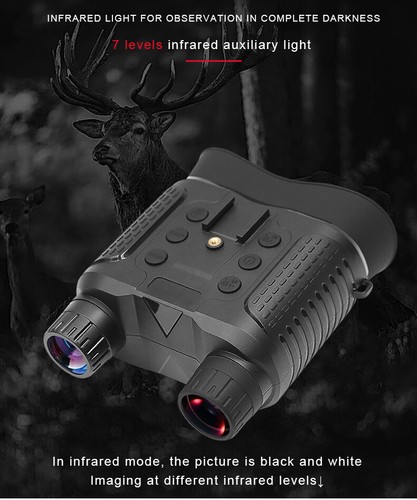850nm 8X Night Vision Goggles IR Binoculars 1080P HD Camera Outdoor Hunting - Picture 12 of 22